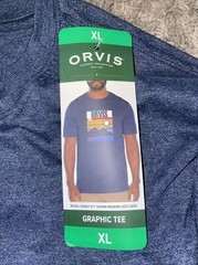 New Mens ORVIS Blue Tee Shirt Size XLarge