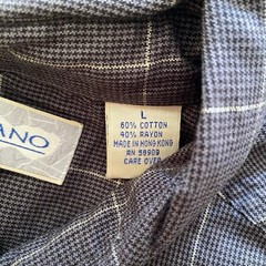 Men’s Murano Long Sleeve Button Shirt, Size Large Cotton/rayon