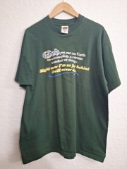 Vintage 90s GOD Put Me On Earth Church T-shirt XL Jesus Iconic Single Stitch