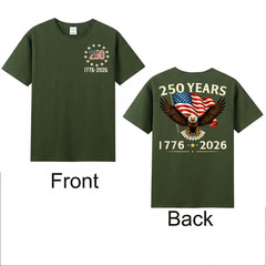250 Anniversary USA Patriotic Eagle 250th 4th of July 2026 2 SIDE T-Shirt