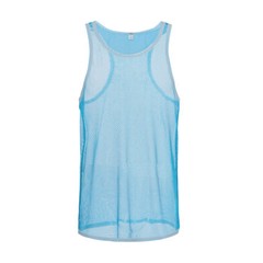 ZONBAILON Mens Tank Top Sexy Mesh Vest Breathable See Through Sleepwear