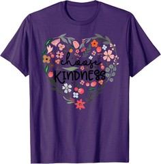 Choose Kindness Floral Heart Be Kind Inspirational Unisex T-Shirt