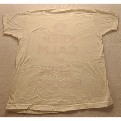 Keep Calm and Spin Records Vinyl Graphic T-Shirt Cream Red Men’s L Short sleeve