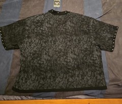 Rebel Vengeance size XL Cropped Washed Embellished Shirt Black.