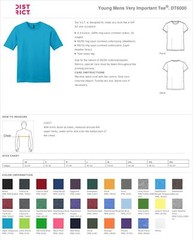 District Mens Cotton Short Sleeve Very Important T-Shirt XS-4XL M-DT6000