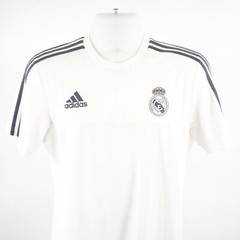 DAMAGED Adidas Halla Madrid White Medium Climacool Jersey T-Shirt