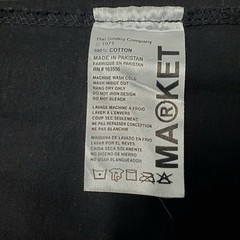 Iron Market Smiley x Market Shirt Mens MEDIUM Black 100% Cotton Heavy Metal 🤘