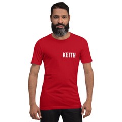 Keith Classic Rock T-Shirt, Red, Keith Moon, Keith Richards, The Who, 80s, Retro