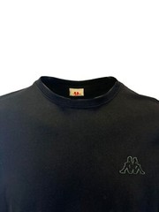 Kappa Men’s T-Shirt Black Crew Neck Solid Regular Fit S/S (S10)