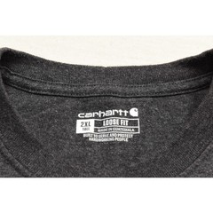 Carhartt K87 Pocket Tee Shirt Mens 2XL Tall Loose Fit Gray Short Sleeve Workwear
