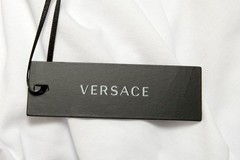 Versace Men’s White Gold Medusa Print Crewneck T-Shirt Versace sz 8 US 2XL IT 56