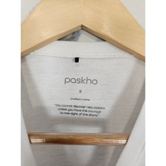 Paskho Performance Tee S White Asymmetrical Zipper Techwear Gorpcore Sport