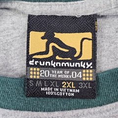 Y2K Drunknmunky Kangaroo Logo Ringer Tee Skater Streetwear Skater Men’s 2XL