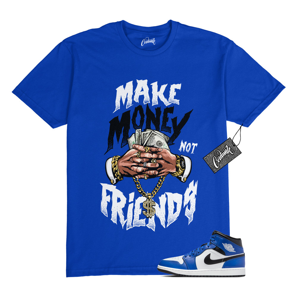 1 Mid Game Royal Blue White Black 2024 T Shirt to Match M2