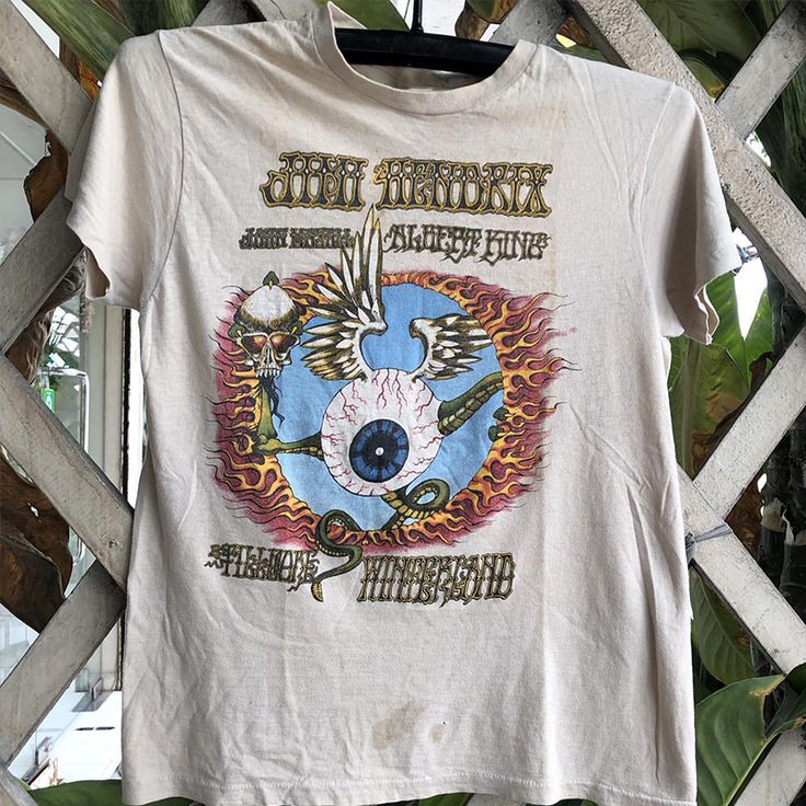 90s Jimi Hendrix Retro Style White Short Sleeve Remake T shirt S-5XL NH19502
