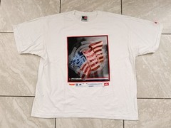 Vintage JNCO American Flag Y2K T-Shirt White Double-Sided, Size 2X Large