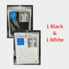 UNIQLO Mesh Anti-Odor V-Neck T-Shirt AIRism Beige Black White MEN New Japan