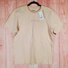 Staple Pigeon T Shirt Mens Medium Khaki Embroidered Spellout Logo Streetwear