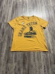 2000s New Agenda Grand Teton National Park Graphic T-Shirt Yellow