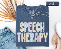 Speech Therapy Shirt Cute SLP SLPA Therapist Graphic Tee Gift