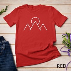 Mountain Nature Minimal Geometric Hiking Camping Hiker Gift Unisex T-shirt