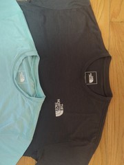Lot Of 3 North Face Mens Shirts. Medium. Dark grey, Blue And Peach. NWOT READ