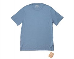 Fedeli $207 Muted Blue Extreme Giza Organic Cotton Short Sleeve T-Shirt 50 IT M
