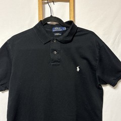 Polo Ralph Lauren Men’s Custom-Fit Polo Black Shirt Men’s Size Large White Pony