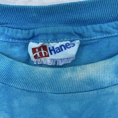 Vintage Honolulu Waikiki Hawaii Shirt Mens Large Blue Tie Dye Surf Beach 90s