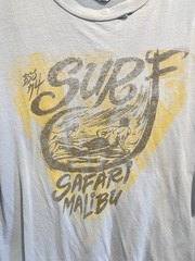 Big Star Surf Safari Malibu Shirt XL Blue Exposed Overlock Seam Graphic Tee