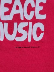 Vintage Y2K 2000 Woodstock Music Festival T-shirt Red Peace Men Medium Hippie