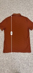 Express T Shirt Mens Medium Red Rust Orange Short Sleeve Ribbed Checkered