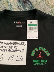 NWT Nike Air Jordan Graphic MJ’s Pizza 23 Black T-Shirt Men’s Sz XL FREE SHIP