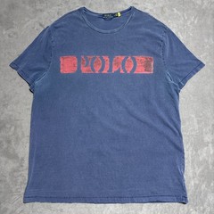 Polo Ralph Lauren Classic Fit T-Shirt Mens XXL Blue Red Stencil Logo
