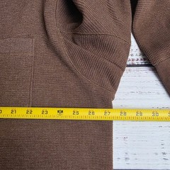 Duluth Trading Co Burly Thermal Henley Shirt Brown Sherpa Lined 2XL 73258 Mens
