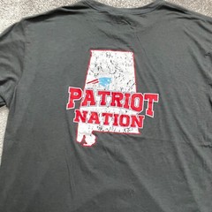 Perfect Tri District HHS Patriot Nation T-Shirt Mens 2XL Gray Graphic Crew Neck