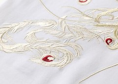 MFCT Japanese Streetwear Tee Cotton Phoenix Embroidered Graphic T-shirt for Men