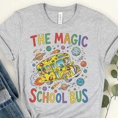 Vintage 90s Science Teacher Bus Shirt Space Planets Galaxy Retro School Bus Tee