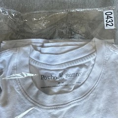Psycho Bunny Tee Shirt DamonGraphic White (B6U900Y1PC) Medium Preppy Hip Hop