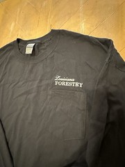 Louisiana Forestry Long Sleeve Pocket T Shirt Black Gildan Ultra Cotton 3XL