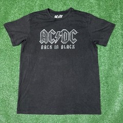AC/DC Shirt Men’s Medium Black Graphic Print Back In Black Short Sleeve Tee