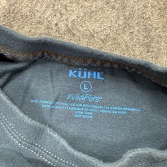 Kuhl Long Sleeve T-Shirt Men L Blue Wildfibre Crew Neck Solid Breathable