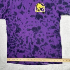 Taco Bell Purple Tie Dye Trippy Psychedelic Employee Cheesy Taco T-Shirt Mens S
