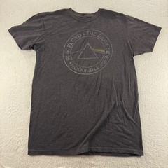 Pink Floyd Dark Side of the Moon Graphic Tee Mens M Charcoal Gray Distressed