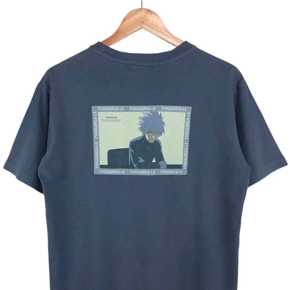 Vintage Evangelion 3.0+1.0 Khara Kaworu Nagisa Big Logo Japan Anime Movie Tee L