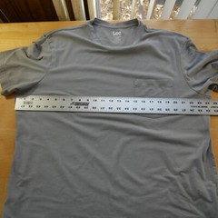 LEE Jeans T-shirt XL Heather Grey Pocket Pullover Short Sleeve Crew Neck