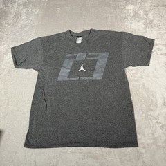VTG Jordan Shirt Mens Large Gray Jump Man Air MJ Logo Basketball Adult Y2K