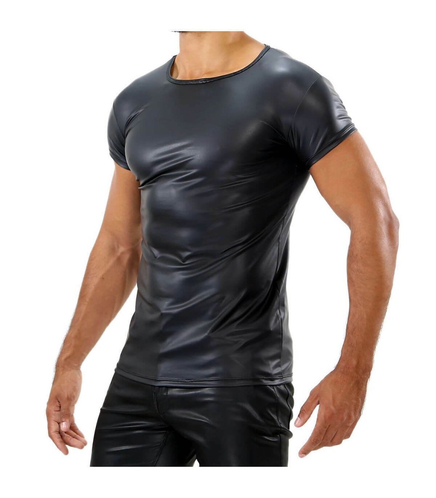 TOF PARIS Deri T-Shirt Pleasant-To-Touch Borrows Shirts Slim Fit 22