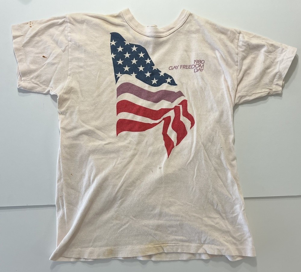 Vintage 1980 Gay Freedom Day Shirt – Russell Athletic Medium (38-40) – Gay Pride
