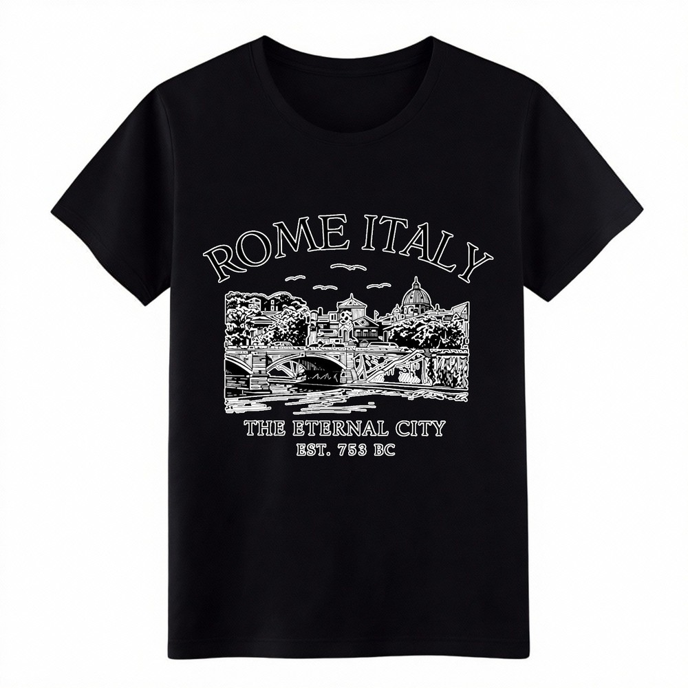 Rome Italy The Eternal City Graphic T-Shirt, Vintage Rome Travel Souvenir Tee